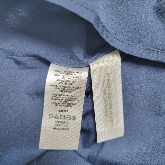 LOFT Plaid Ruffle Tie-Waist Dress Navy Red Plaid with Pockets Americana - Picture 10 of 12